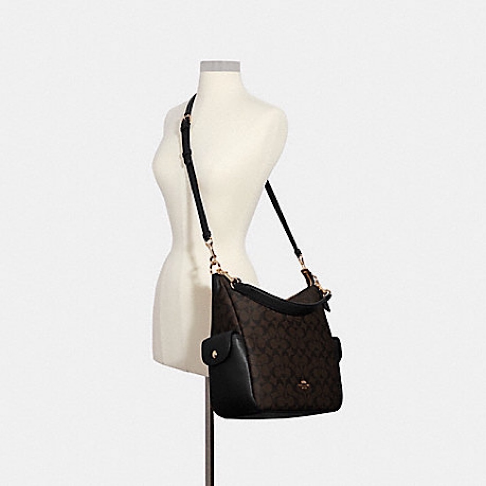 Coach Pennie Shoulder Bag In Signature Canvas - Picture 4 of 9